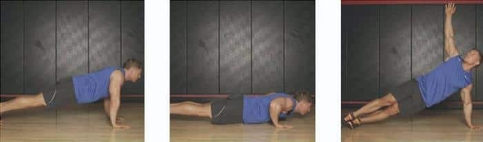 Flexión de brazo con la plancha lateral
