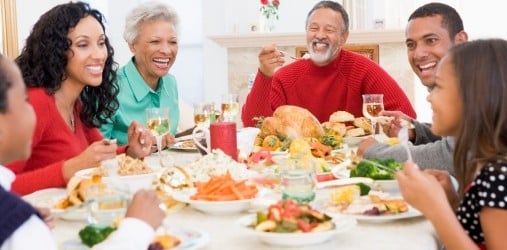 12 Consejos Para No Engordar en Navidad (o Engordar Poco!) 5 familia-comedor-navidad