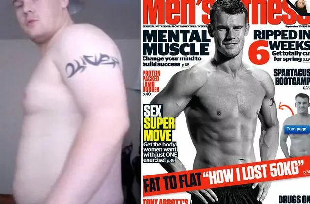 Hombre que Pesaba 139kg Realiza el Sueño de ser Portada de la Revista Fitness Después de Perder 50kg